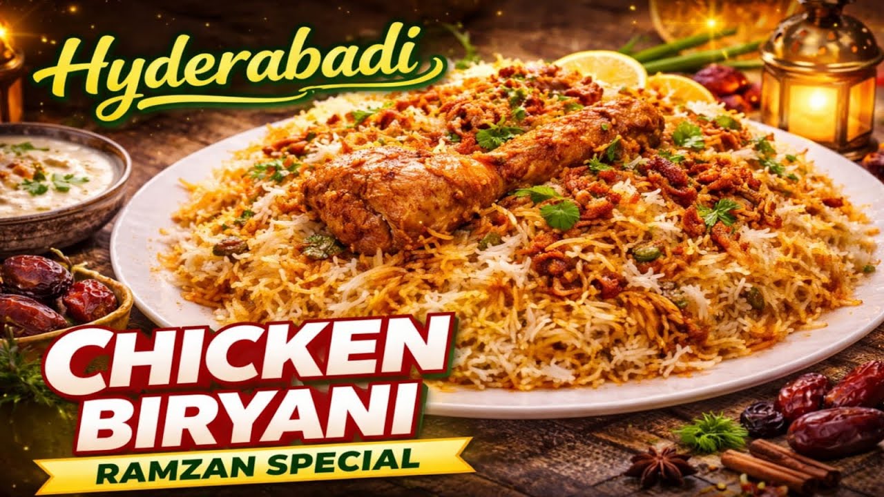 Hyderabadi chicken biryani / famous Hyderabadi biryani/Ramzan special Hyderabadi chicken biryani 