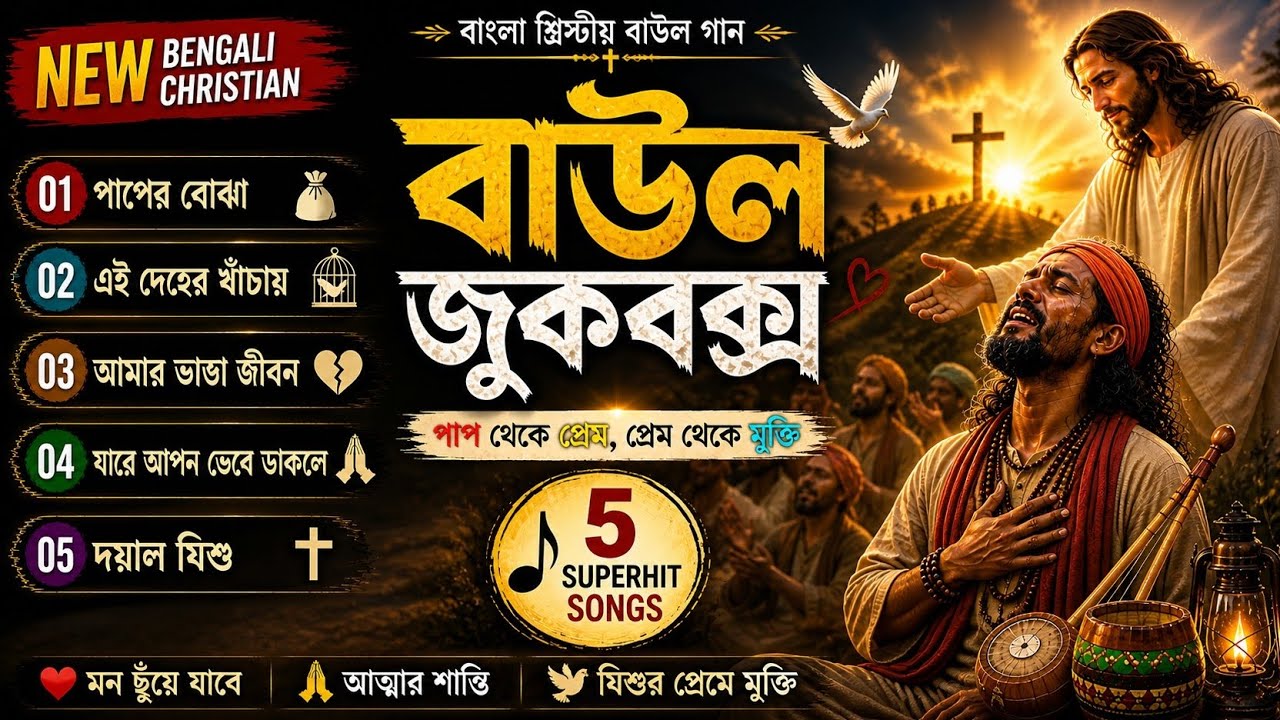 New Bengali Christian Baul Jukebox | 5 Heart Touching Songs | পাপ থেকে প্রেম, প্রেম থেকে মুক্তি