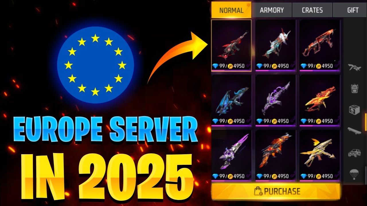 Сервер Free Fire Europe 🇪🇺🙀 В 2025 году | Новое событие Free Fire | Лучший сервер FF