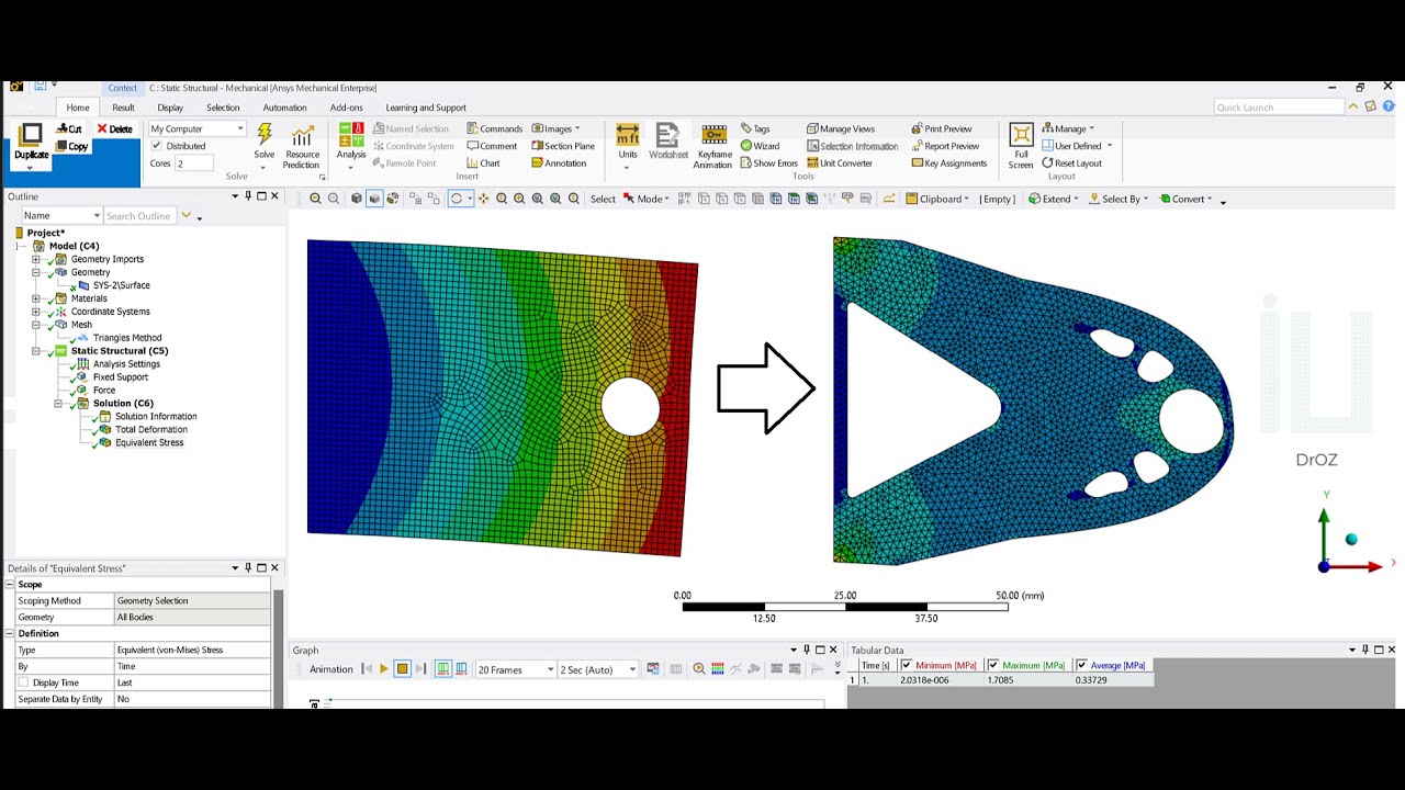 ANSYS 21 Introducción a optimizacion topologica #ansys #optimizacion