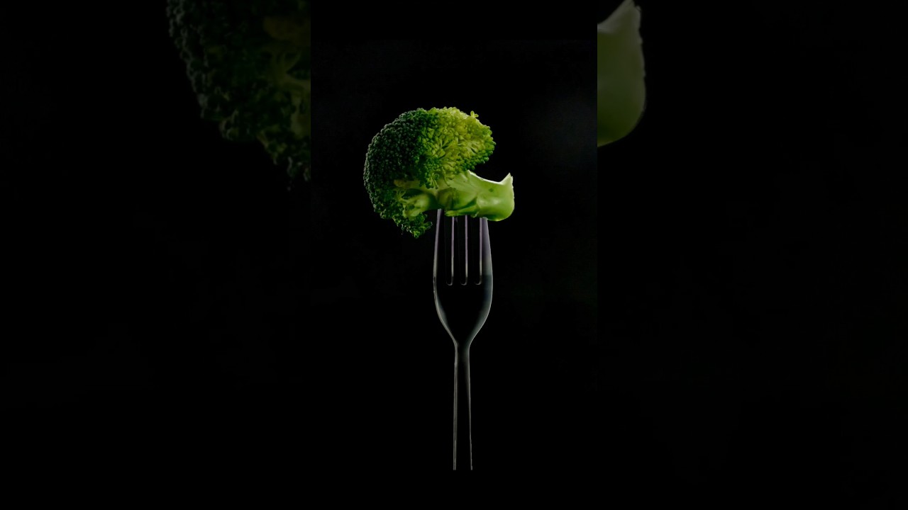Brocoli on black background #food #photography