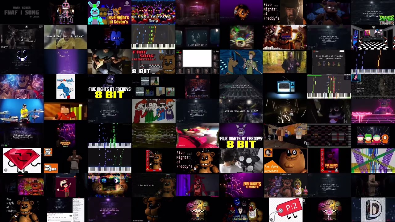 Five nights at Freddys song but it’s a mashup of 81 versions (Happy 10th anniversary Fnaf)