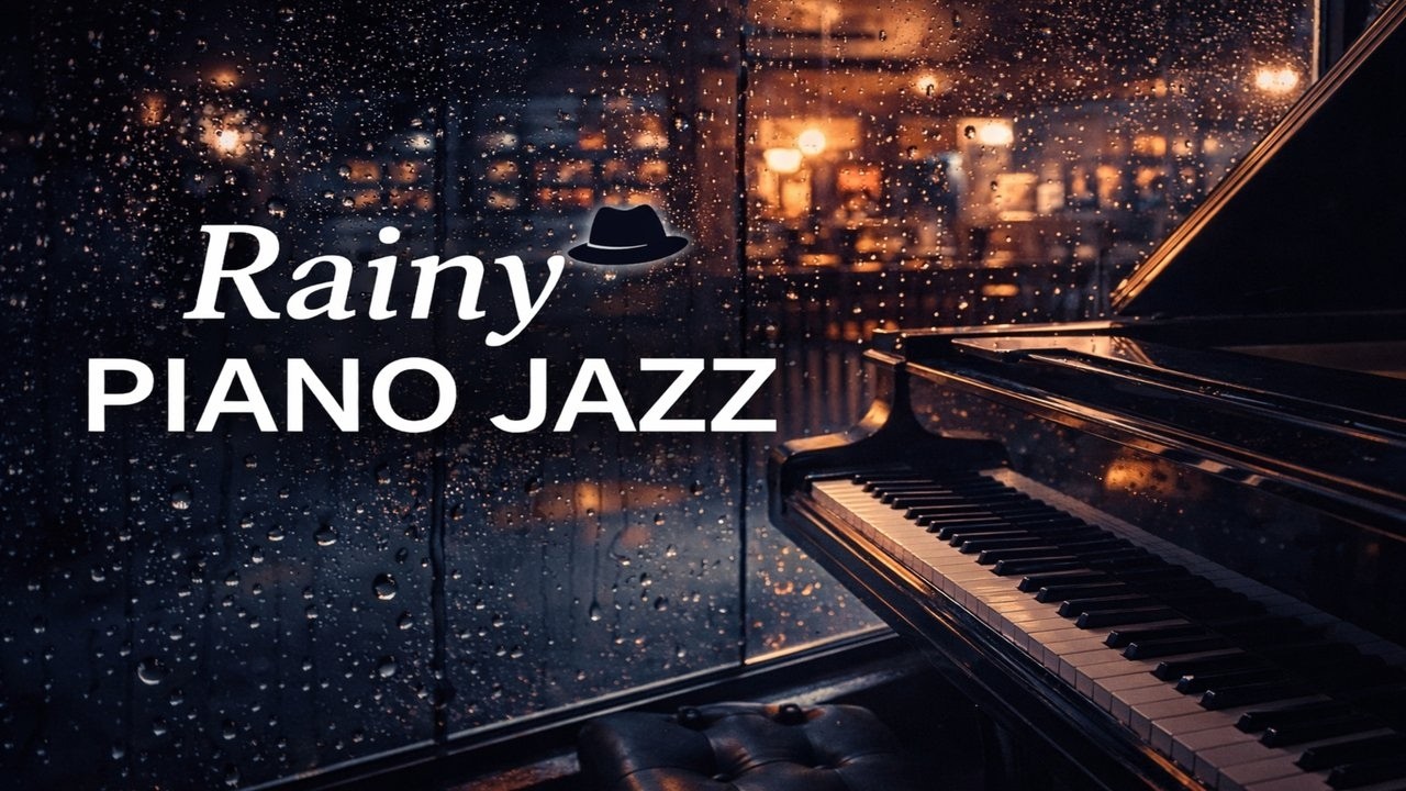 Rainy Piano Jazz 🌧️ 1 Hour Calm Study & Focus Music