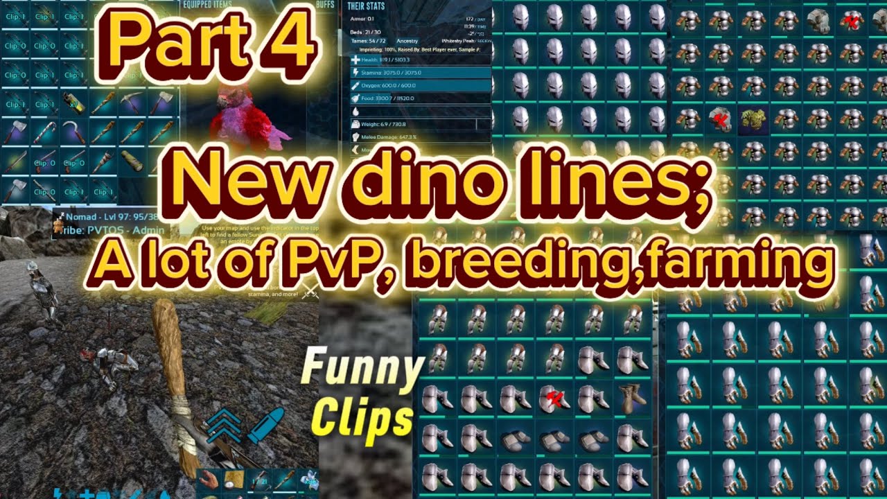 Part 4: A Lot Of PvP; New Dino Lines, breeding, farming ||| My Way to Alpha on Iron Valley