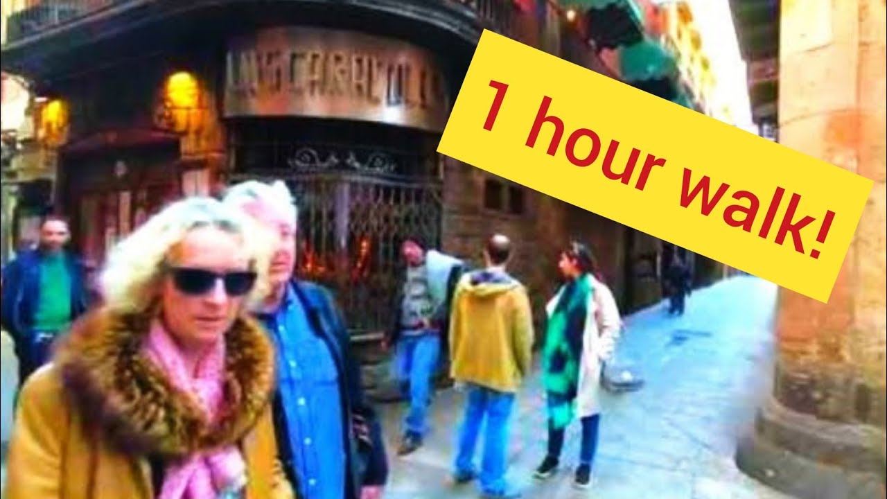 Walking around Gothic quarter, Las Ramblas and Plaça de Catalunya, Barcelona