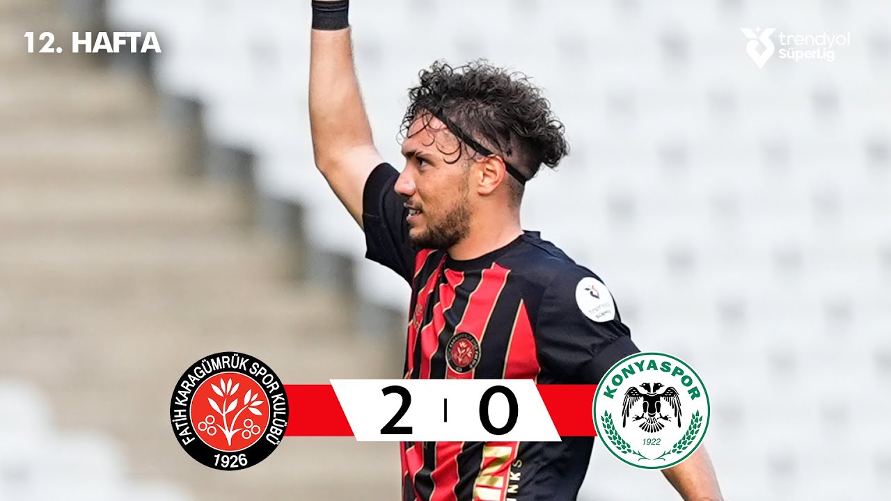 Fatih Karag&uuml;mr&uuml;k (2-0) Konyaspor - Highlights/&Ouml;zet | Trendyol S&uuml;per Lig - 2025/26