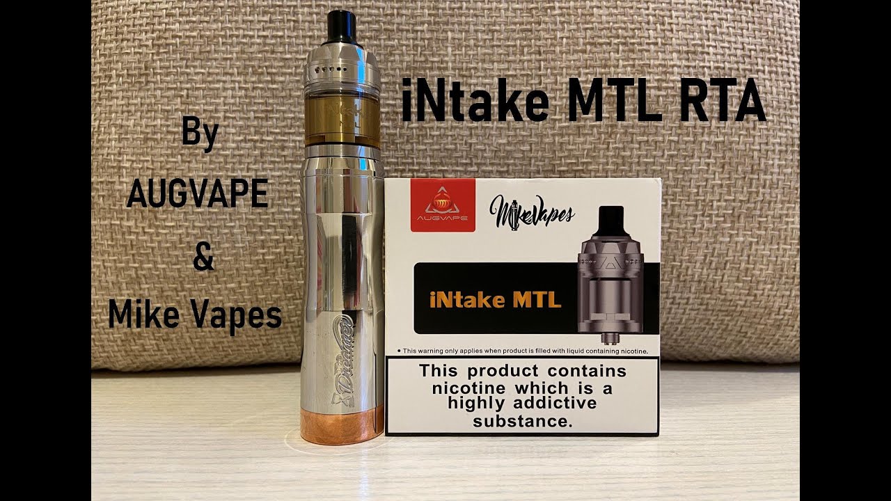iNtake MTL RTA | By Augvape & Mike Vapes | Full review | Excellent flavour & smooth airflow system.