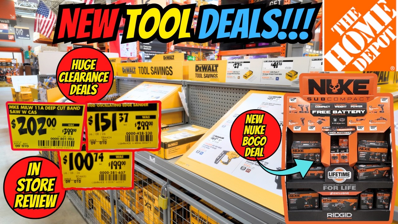 Home Depot New BOGO Tool Deals From DeWalt and Ridgid + Huge Clearance Deals!