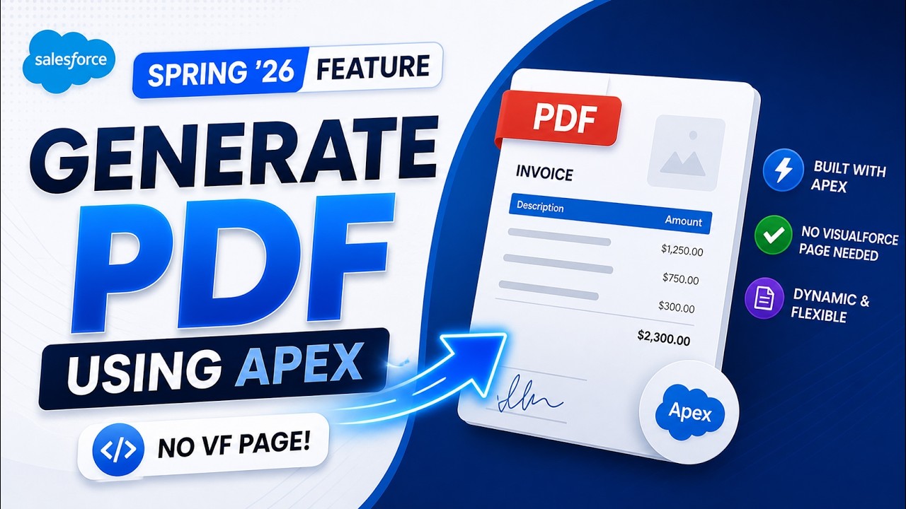 🚀 Новая функция Salesforce Spring ’26 | Создание PDF-файлов с помощью Apex (без страниц Visualfor...