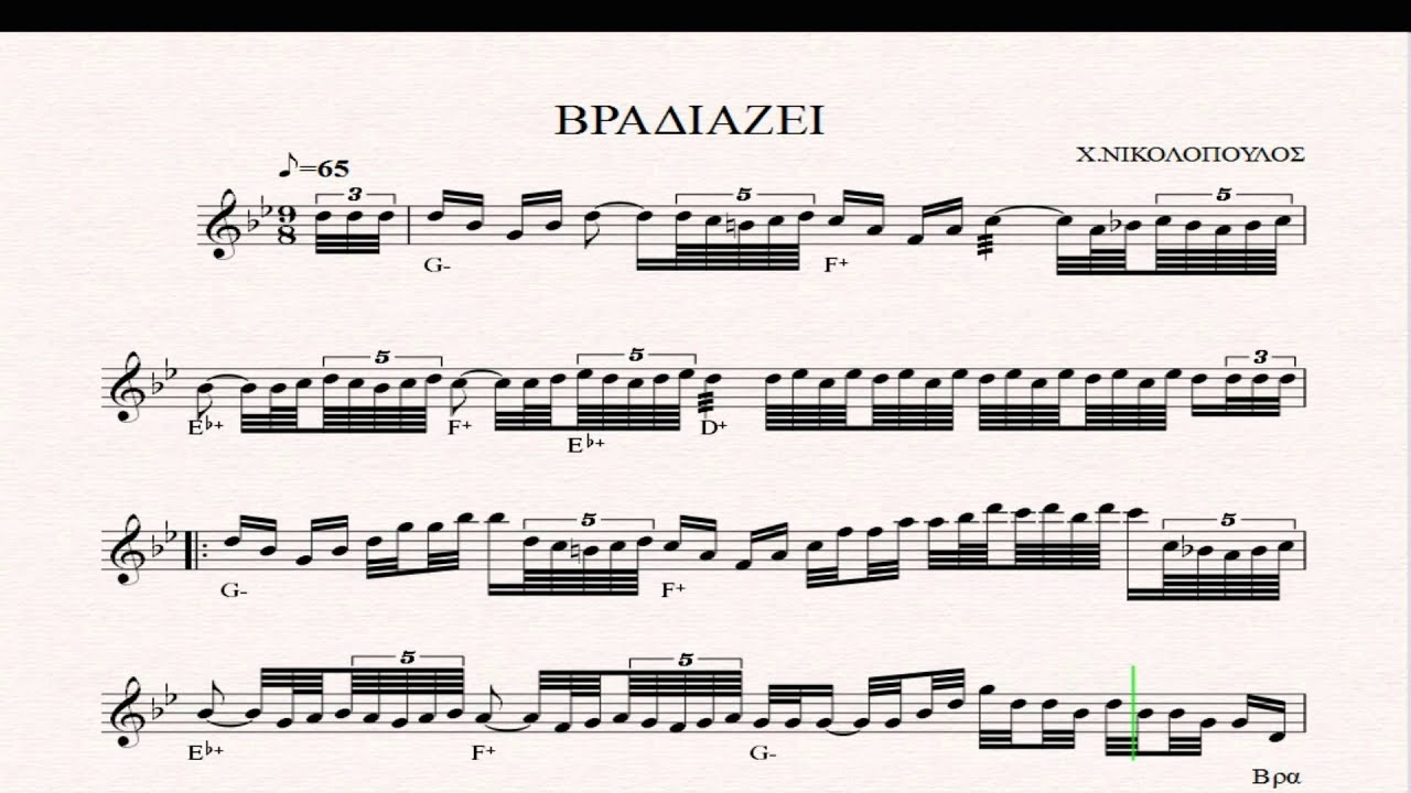 ΒΡΑΔΙΑΖΕΙ - ΠΑΡΤΙΤΟΥΡΑ Χ. ΝΙΚΟΛΟΠΟΥΛΟΣ