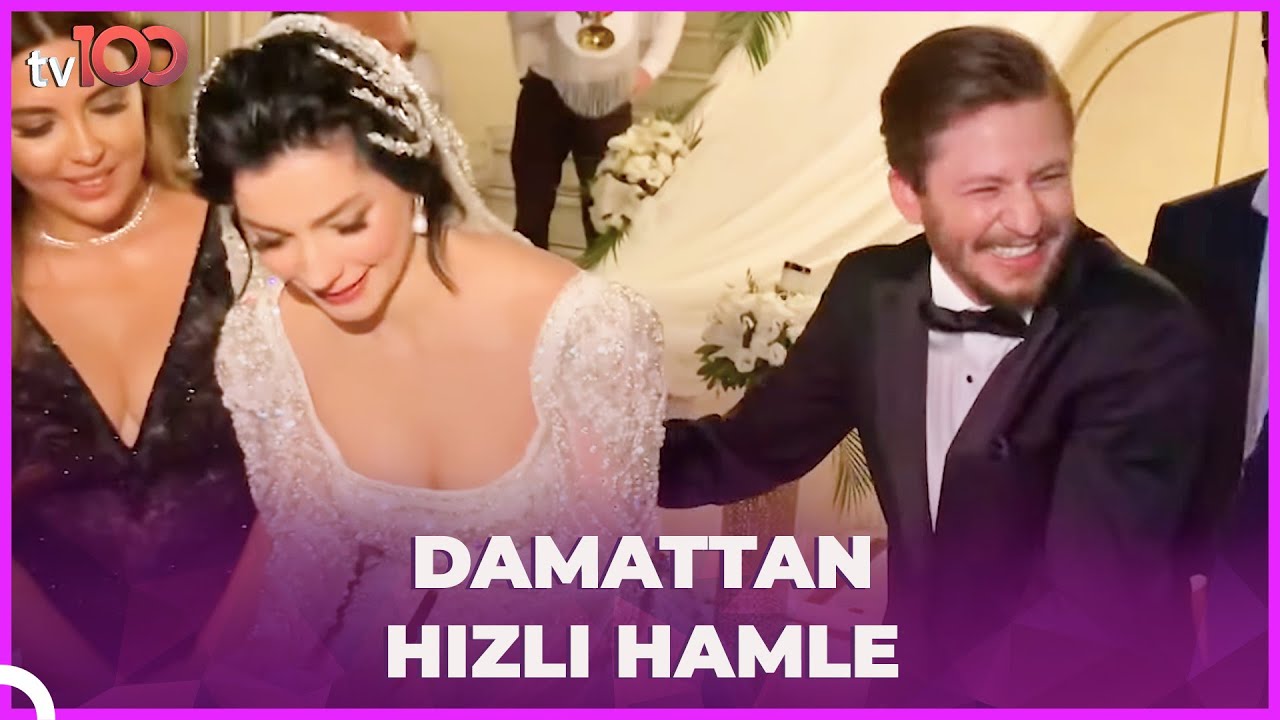 Damat Mert Aydın nikah masasında Merve Boluğur'un ayağına bastı