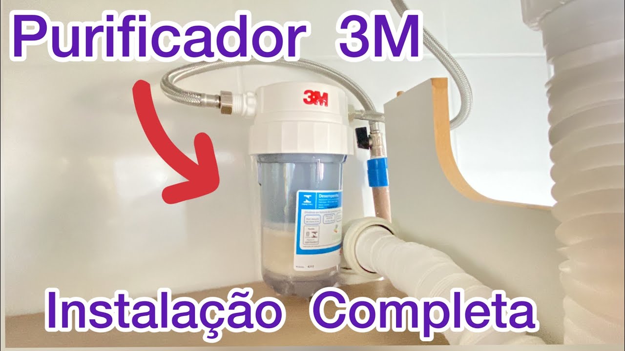 Purificador Filtro 3m instalação Completa na pia da Cozinha  👷‍♂️ será que é  bom 🤔