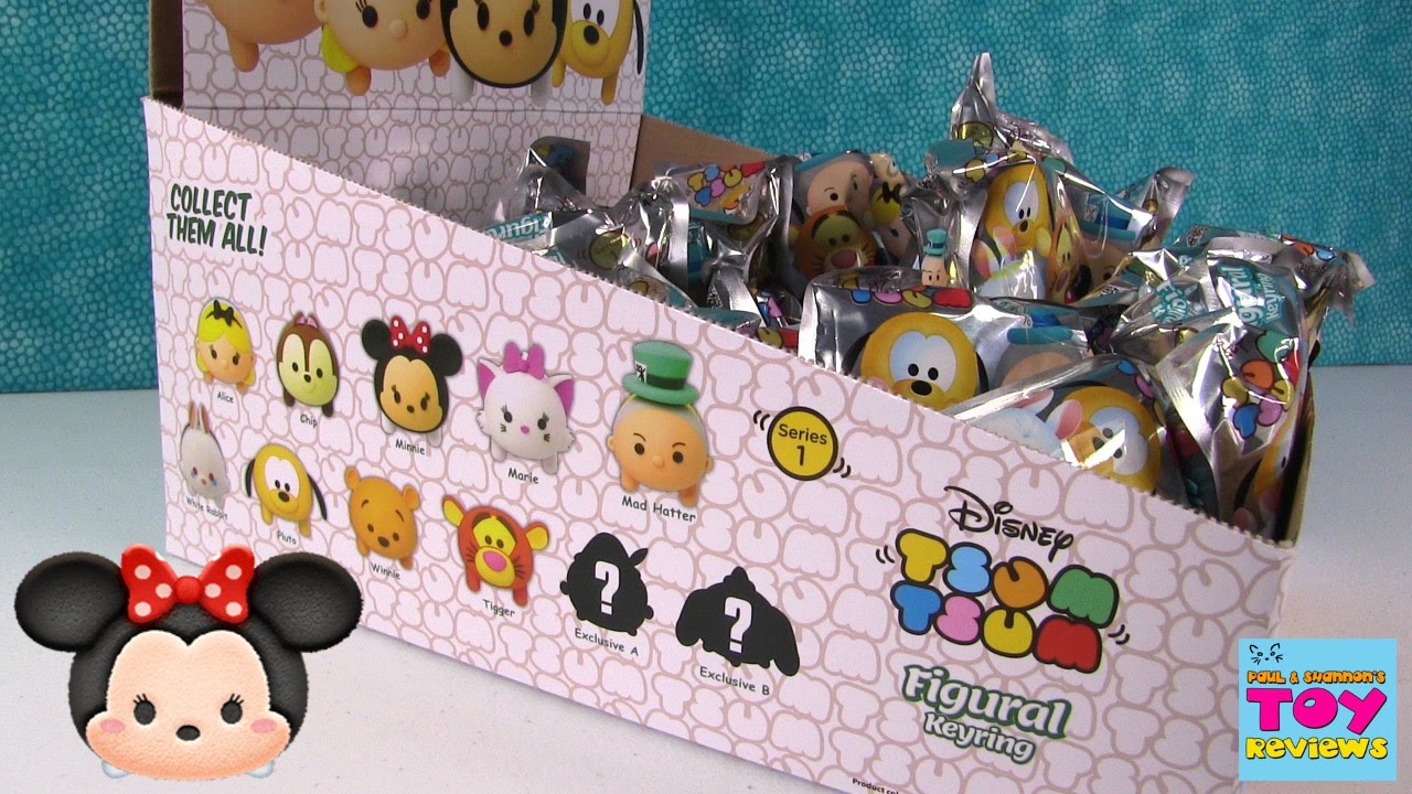 Disney Tsum Tsum Full Set Figural Keyring Blind Bag Opening Toy Review | PSToyReviews