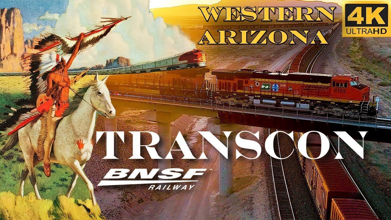The BNSF former Santa Fe 'Transcon'  Railway in Western Arizona