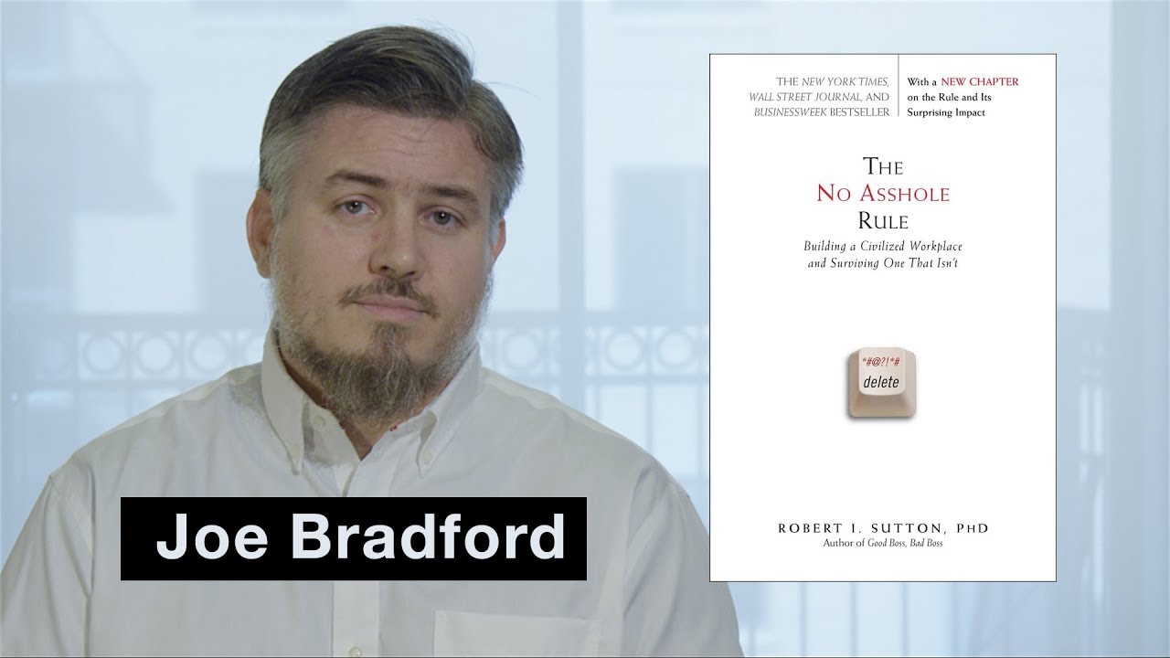 The No Asshole Rule -  Joe Bradford #InsideMyLIbrary Book Review