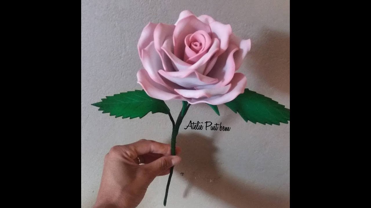 Rosa Com Caule/Sem Frisador