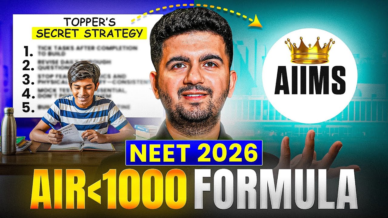 NEET 2026: Complete STUDY PLAN for 700+ marks | Best Timetable & Mock Test Strategy