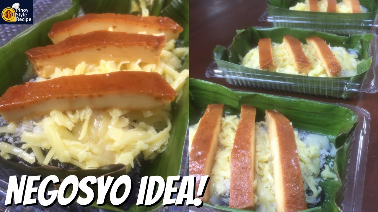 PUTO BUMBONG WITH LECHE FLAN WITHOUT BAMBOO STEAMER | PANG NEGOSYO RECIPE | Pinoy Style Recipe