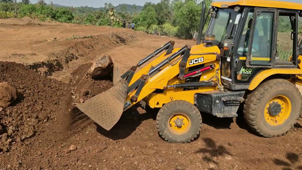 The clay was taken from one place to another by JCB.