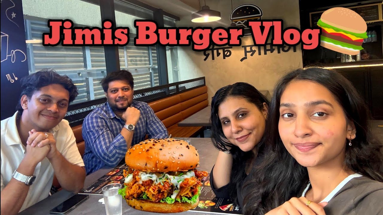 Jimis Burger 🍔 😋 | Party With Friends | #nirajkasarevlogs 