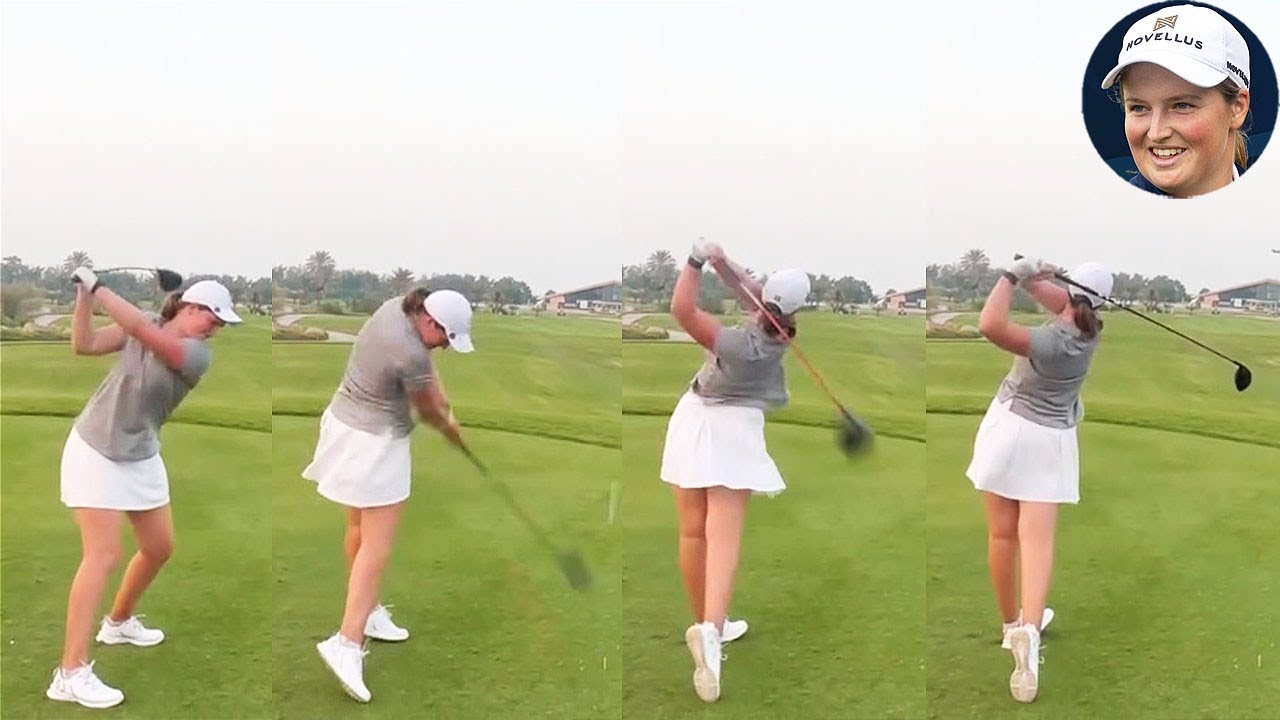 Lottie Woad ロティ・ウォード プロゴルファー DRIVER SHOT SLOW MOTION !!!