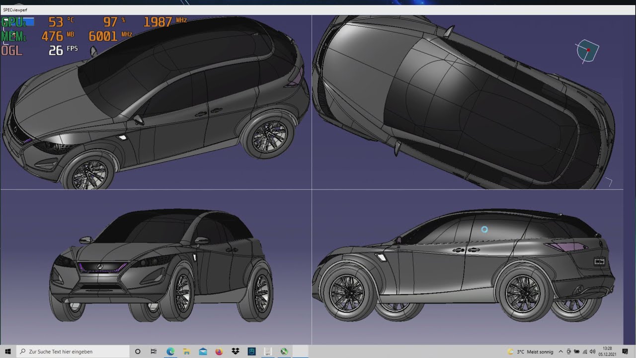 RTX 3050 4GB Laptop - Catia - SPECviewperf 2020 v2.0