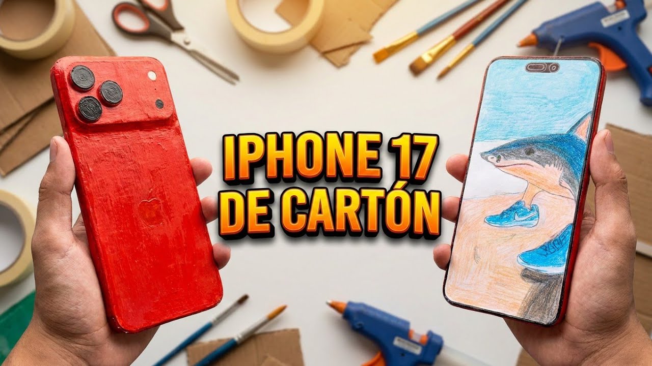 Como Hacer IPhone 17 Pro Max de Cartón 🧡🧡🧡