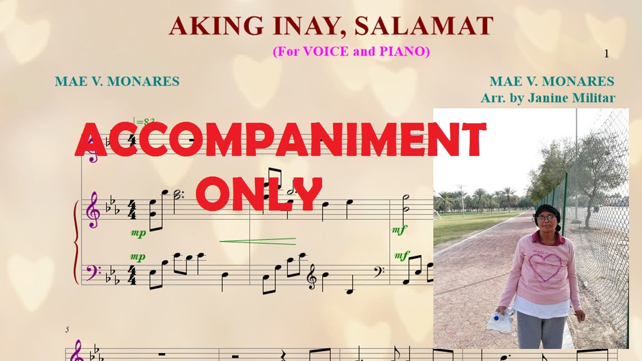 SOLO - AKING INAY, SALAMAT - Piano Accompaniment