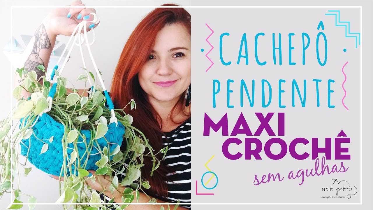 Cachepô de Crochê SEM AGULHA super fácil!