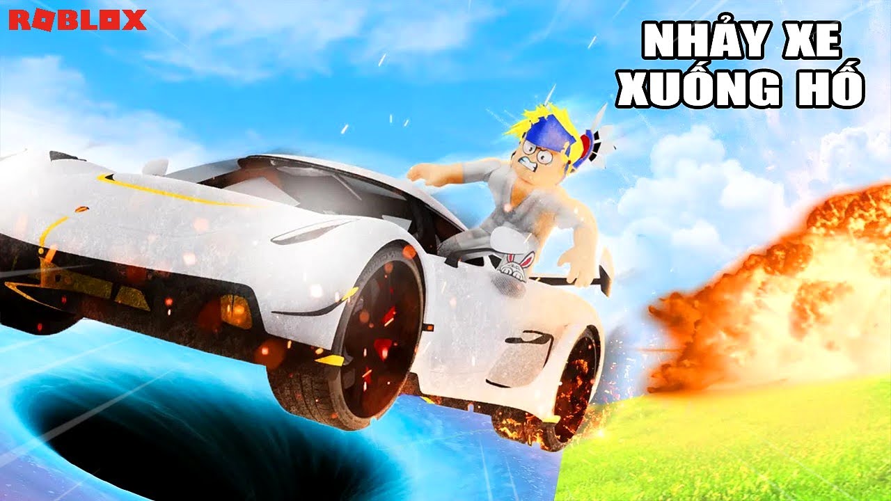 THỬ THÁCH NHẢY XE XUỐNG HỐ TRONG ROBLOX