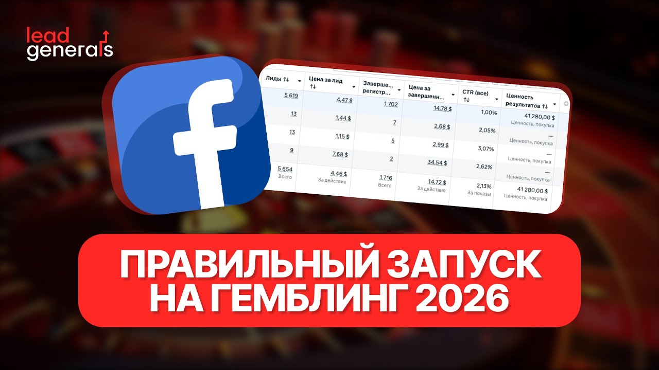 Настрой ПРАВИЛЬНО и запусти с НУЛЯ. Обучение арбитраж трафика фейсбук Гемблинг