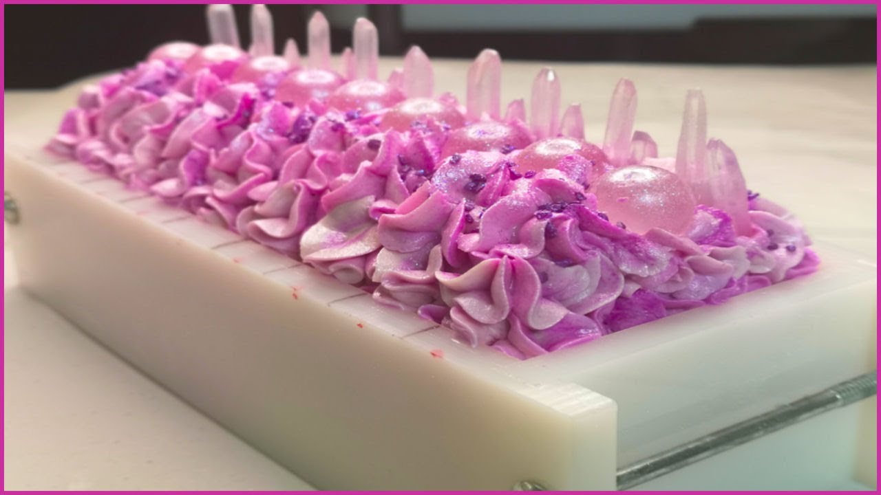 Lavender and Crystal Soap | Cold Process Soap Making | Artisan Soap Design | Let's get Soapy