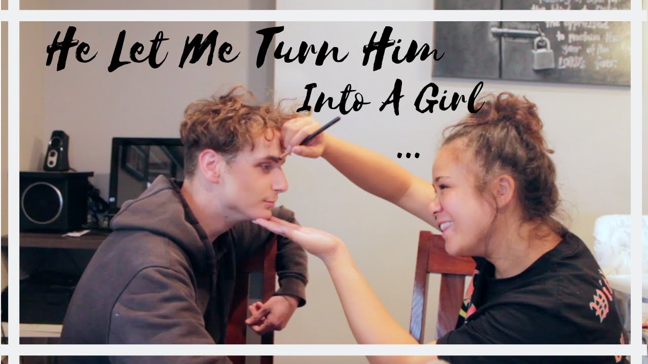 Doing My Boyfriends Makeup | Our First Video
