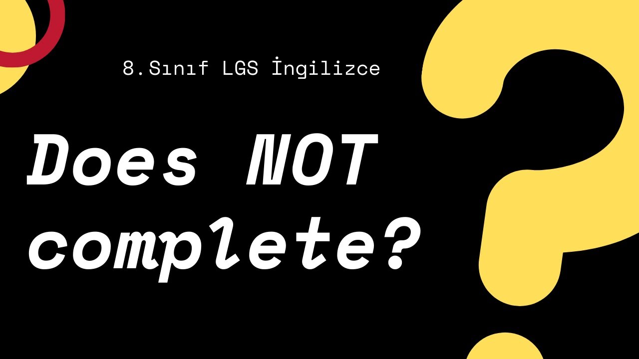8. Sınıf LGS İngilizce On the Phone | Does NOT Complete Soruları Nasıl Çözülür?