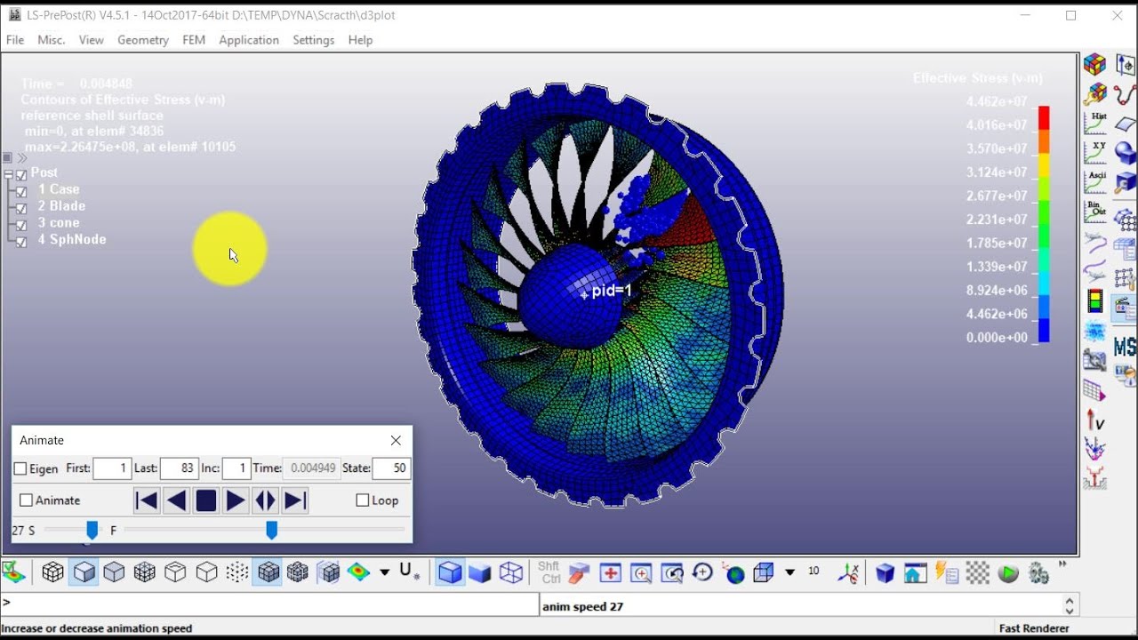LS-DYNA Tutorial | Analysis of SPH Bird Strike on Fan Blades | BW Engineering