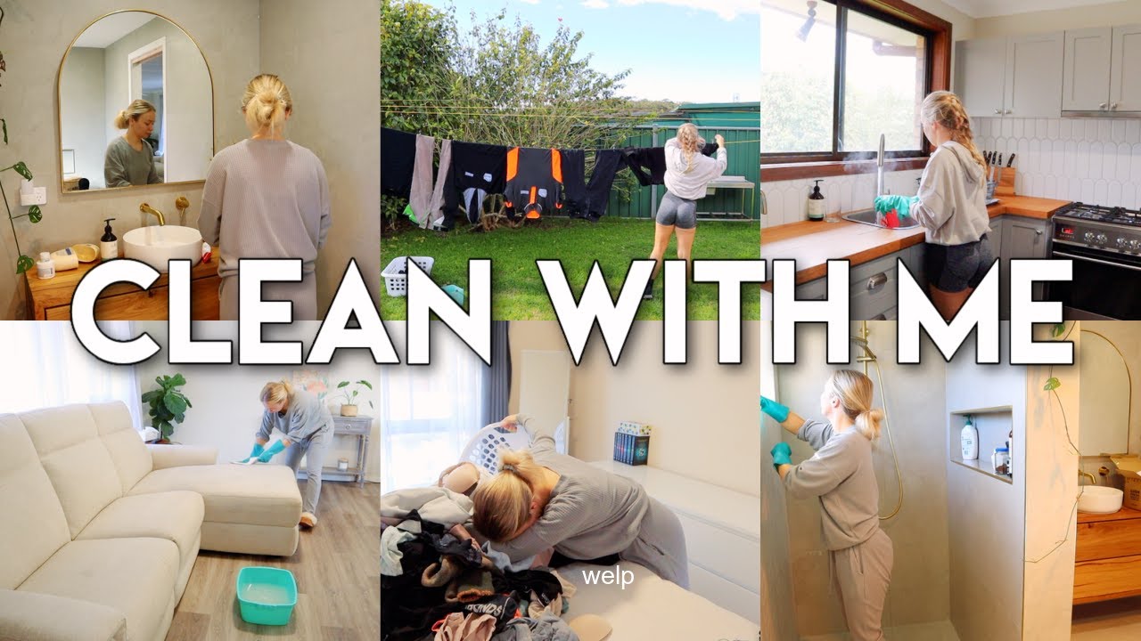 CLEAN WITH ME - Relaxing & no talking cleaning motivation | Tackling the laundry pile from hell