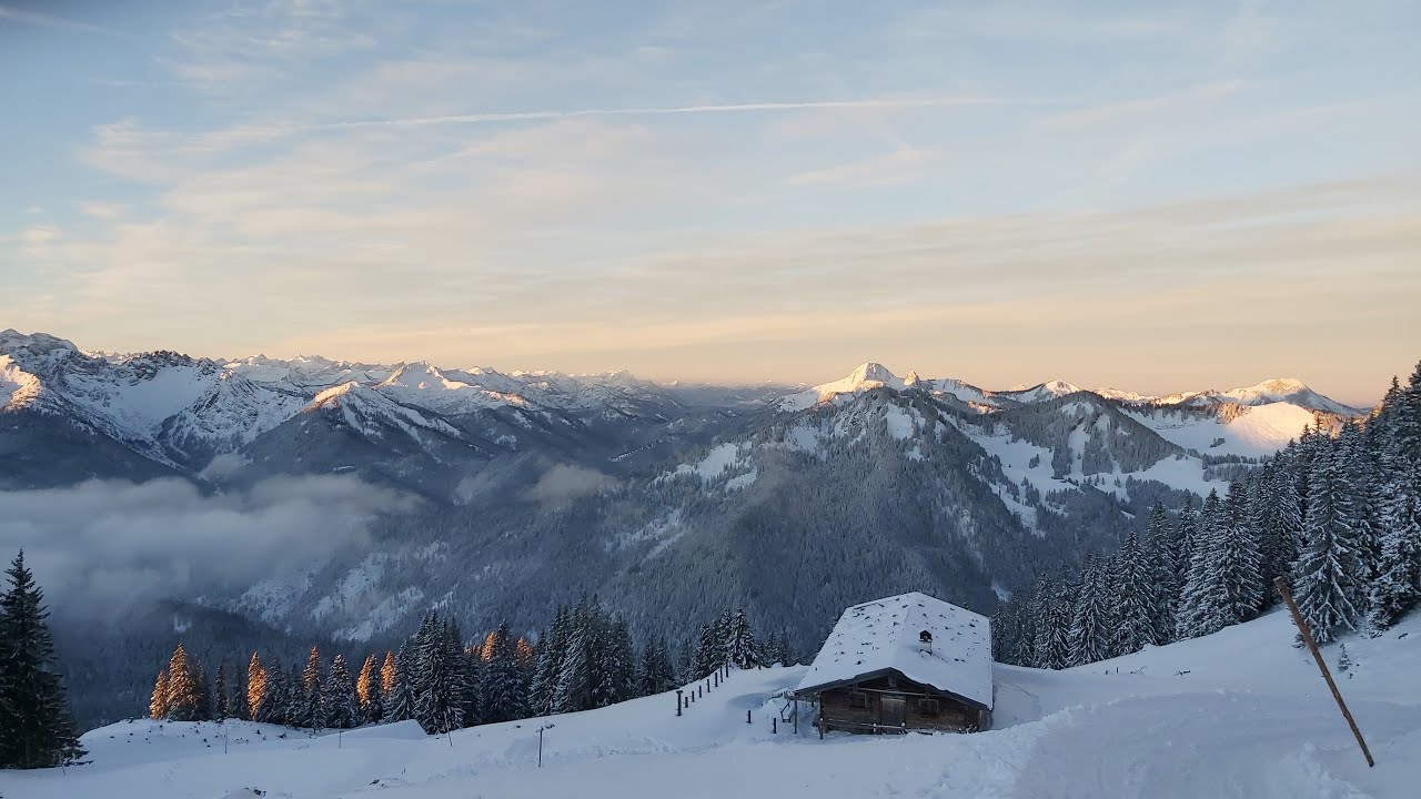 Rotwand 1884m n.p.m. Szlaki rowerowe EMTB w Alpach bawarskich, MTB zimą, jazda na rowerze zimą,