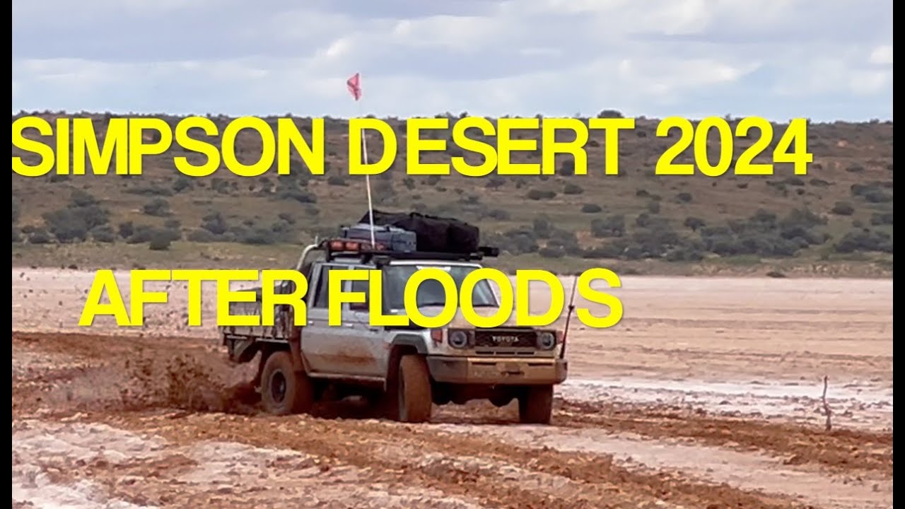 Simpson Desert 2024 after the floods We visit Poeppel Corner and attempt to get across the claypan