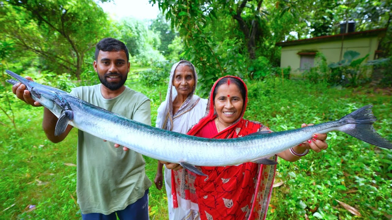 4kg ওজনের ওড়িশার সমুদ্রের নীল বকঠুটো মাছের স্বাদ কেমন | Sea special Bokthuto fish cutting & cooking