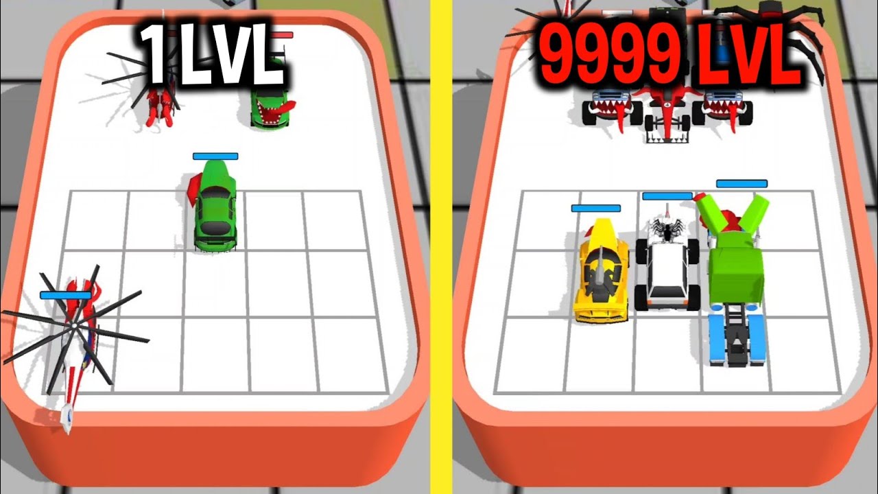 MAX LEVEL in Car Monster Truck Merge Master Game