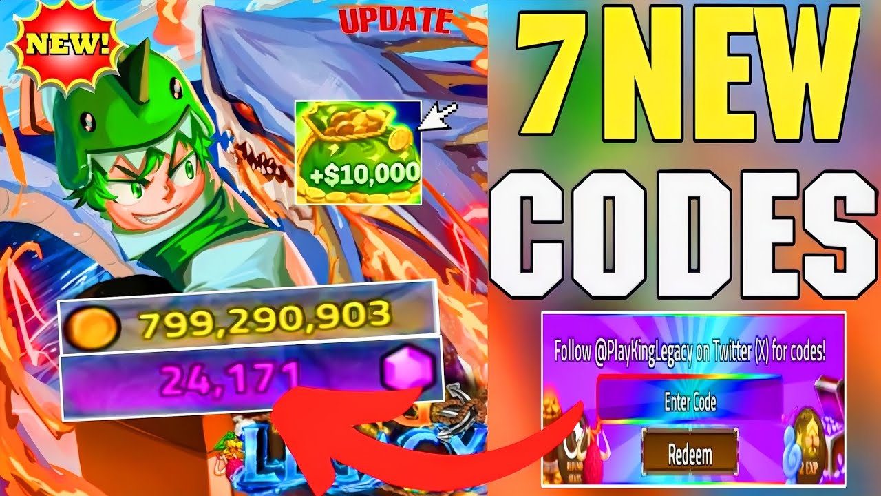 ⚠️ОБНОВЛЕНИЕ 10!💥КОДЫ⭐ КОДЫ ДЛЯ KING LEGACY ROBLOX НА МАРТ 2026 ГОДА - КОДЫ ДЛЯ KING LEGACY