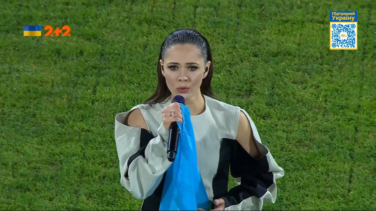 Юлия Санина (The HARDKISS) – Гимн Украины. Match for peace Клуж – Динамо #StopWarInUkraine
