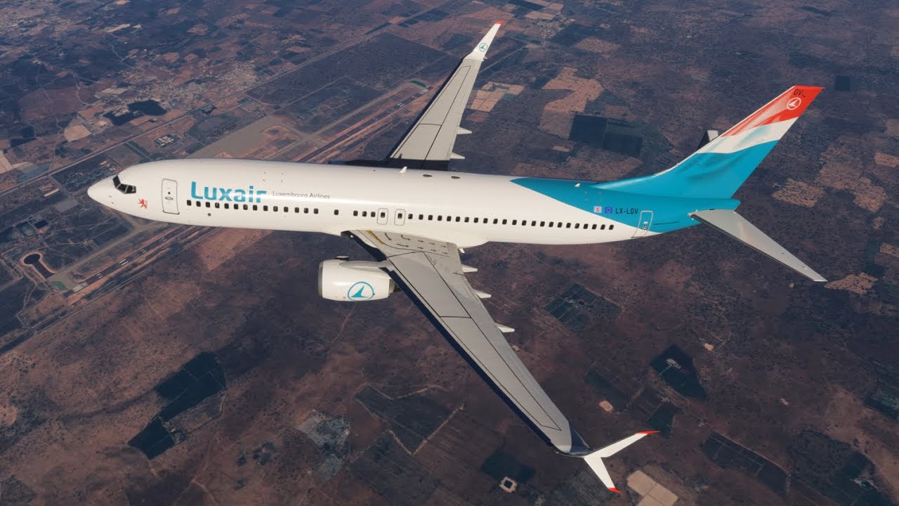MSFS2024: PMDG Luxair Boeing 737-8C9 Аэропорт Аль-Массира AGA - Аэропорт Люксембург-Финдел LUX