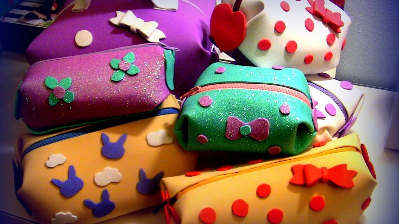 ✂️️ DIY: pochette 👝makeup o astuccio in gomma crepla 🎀💖