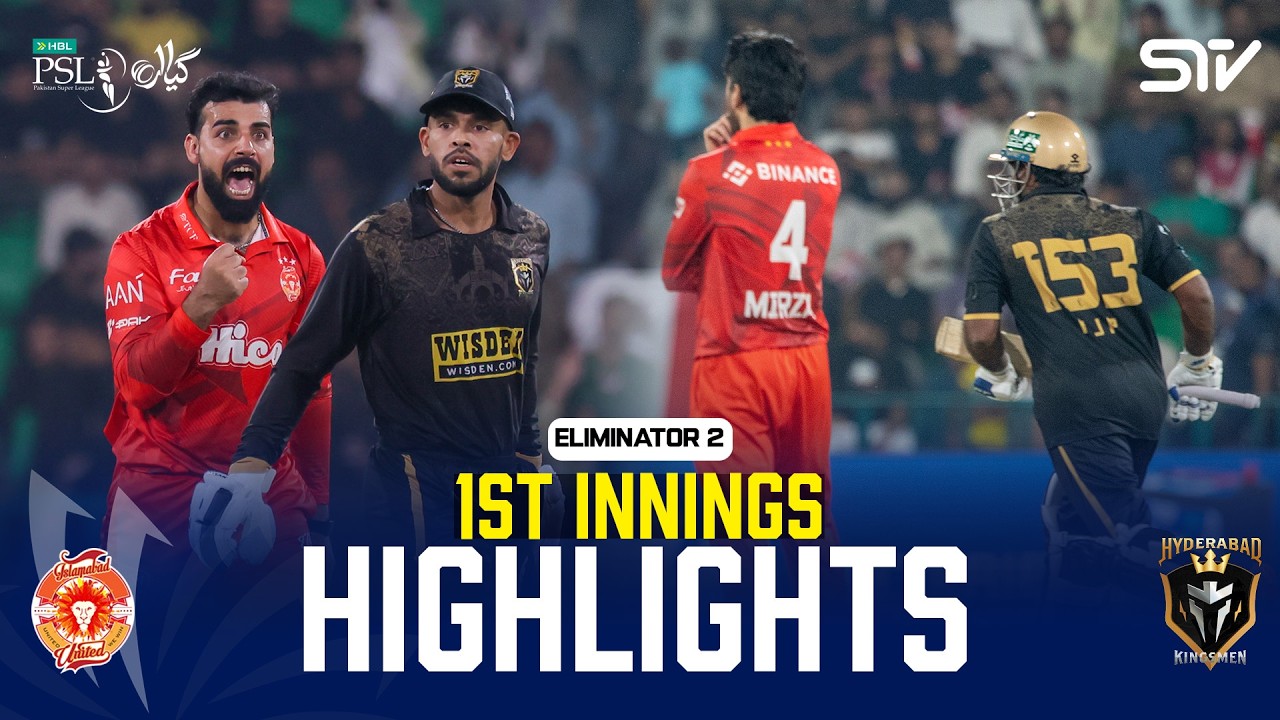 1st Innings Highlights | United vs Hyderabad Kingsmen | Eliminator 2 | Match 43 | HBL PSL 11 | MZB1J