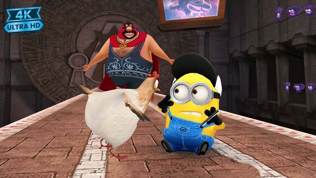 Minion rush 1 run 2 Challenge - El Macho Boss Fight + XXL with Golden Ticket Referee Minion