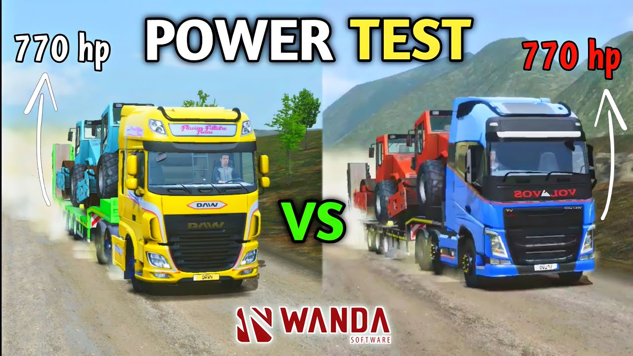 🚚Daf XF (770 hp) vs Volvo FH (770 hp) Power Test Comparison in Truckers Of Europe 3🏕| Truck Gameplay