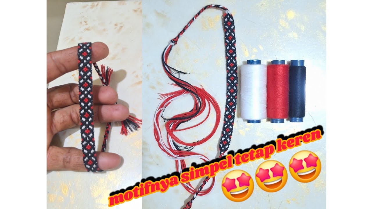 membuat gelang gari benang jahit #4