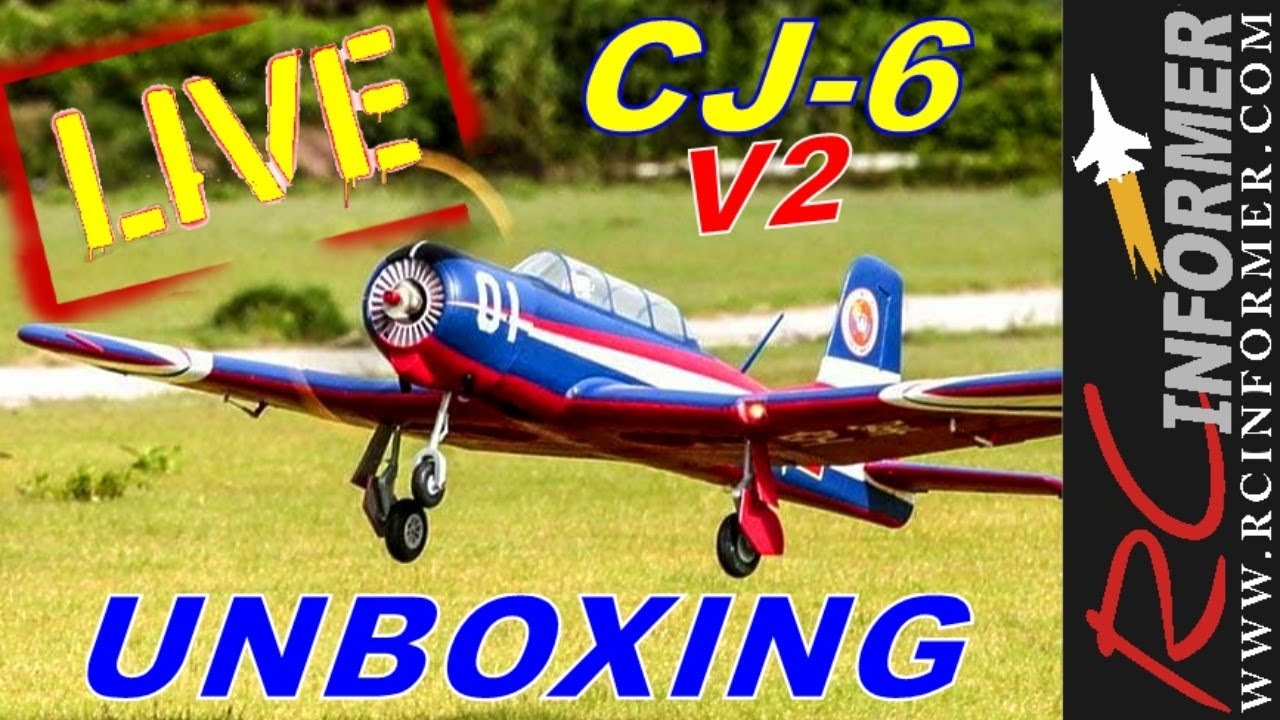 RCINFORMER LIVE EPISODE VI - ***NEW*** FMS CJ-6 V2 1200mm Unboxing, Build and Setup