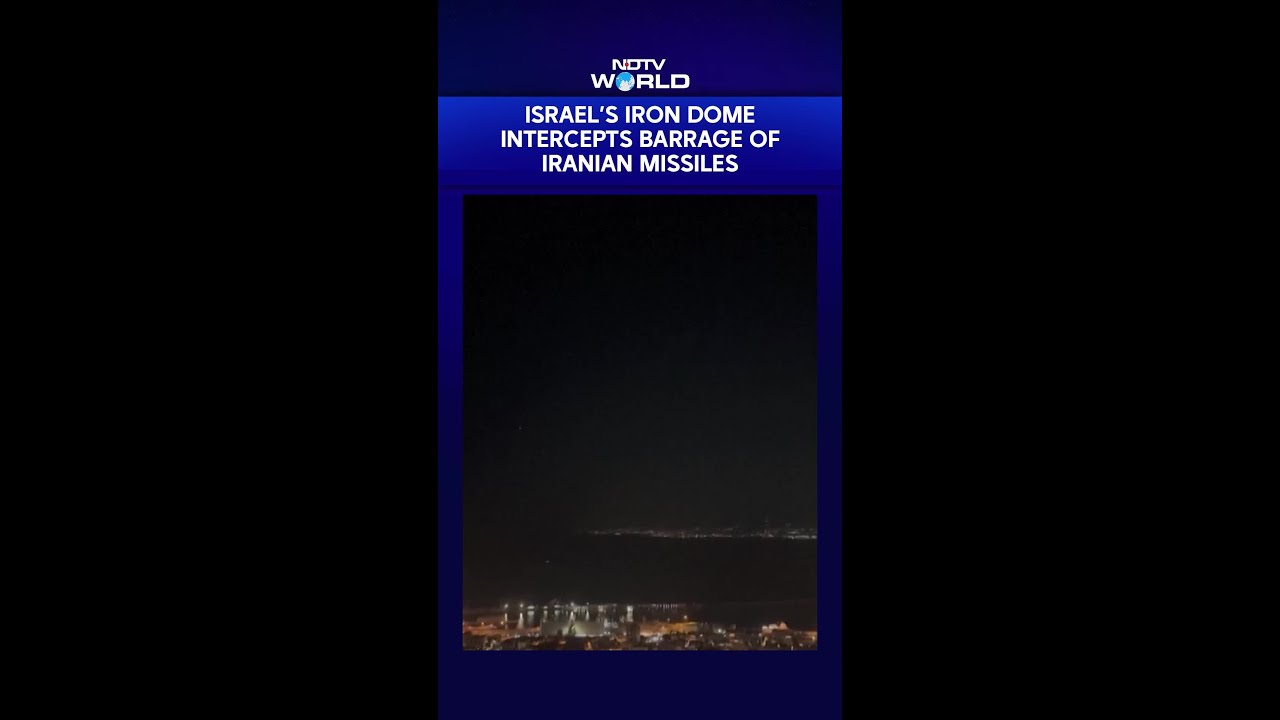 Israel's Iron Dome Air Defence System Intercepts Barrage of Iranian Missiles